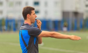 Arbitre lors d'un match.