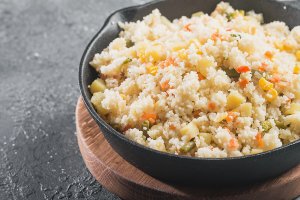Couscous aux légumes.
