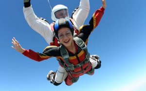 Saut en parachute à deux.