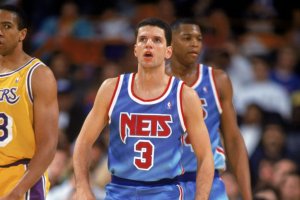 Drazen Petrovic lors d'un match.