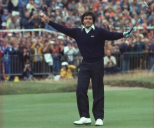 Seve Ballesteros, lors d'un tournoi de golf.