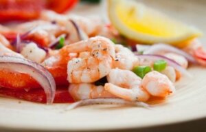 Salade de crevettes.