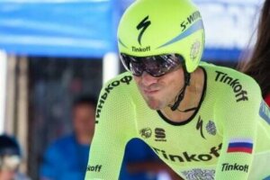 Alberto Contador sur son vélo.